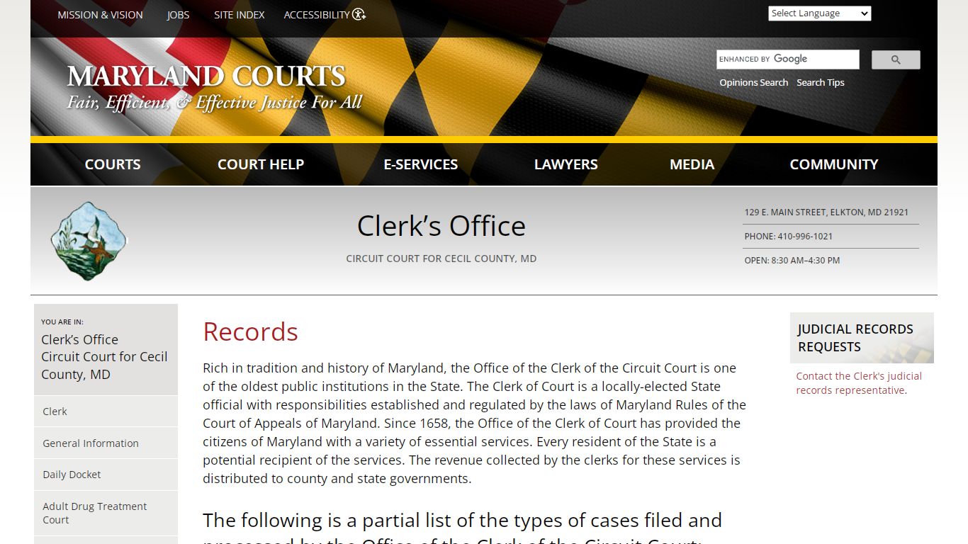 Records | Maryland Courts